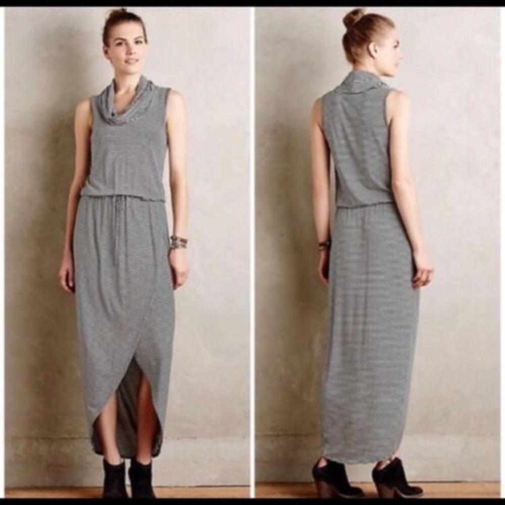 Anthropologie EUC Maxi dress with cowl neck